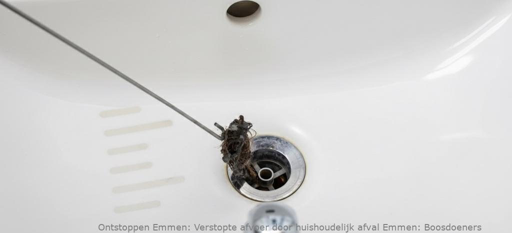 Verstopte afvoer door huishoudelijk afval Emmen: Boosdoeners