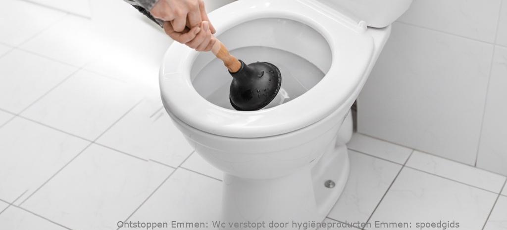 Wc verstopt door hygiëneproducten Emmen: spoedgids